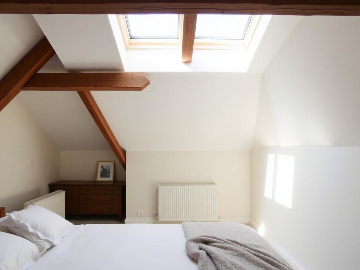 Minimalist loft conversion with skylight in Islington London